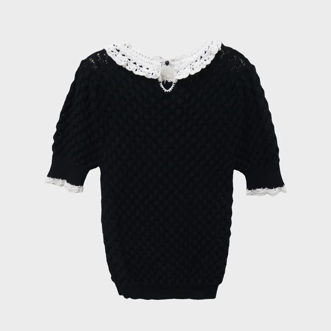 자라 발레코어 레이스 포인트 반팔 니트 62245 상품이미지2