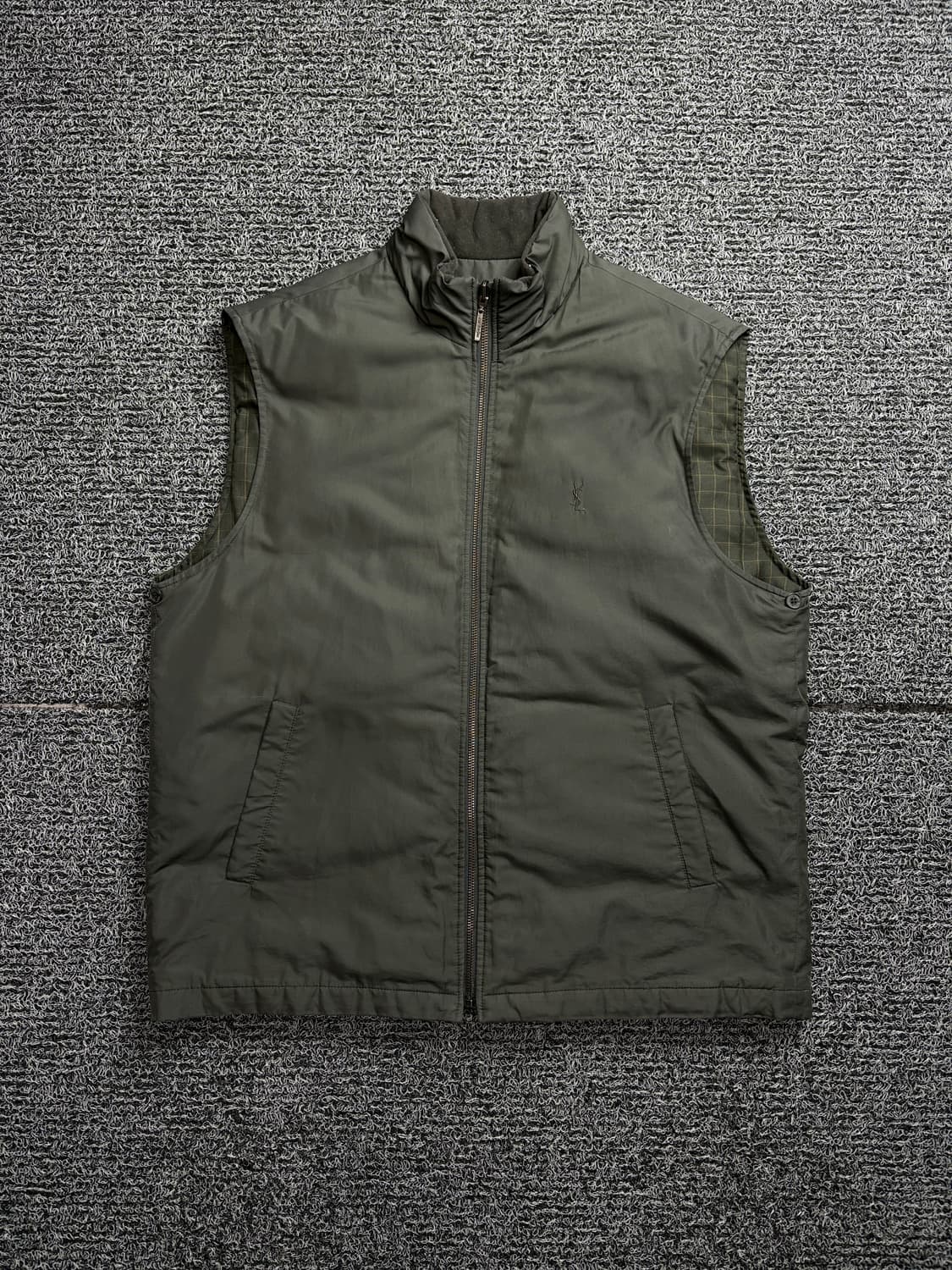 90s YSL입생로랑 자수로고 아카이브 미니멀 다운 베스트 1998 상품이미지2