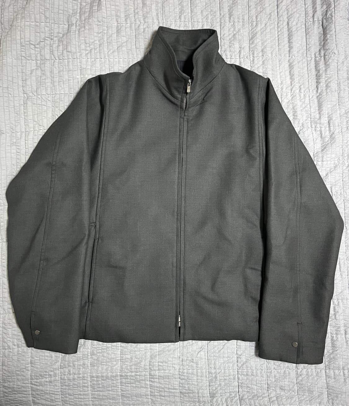 (4) irenisa 이네리사 2way 그레이 울 집업 상품이미지1