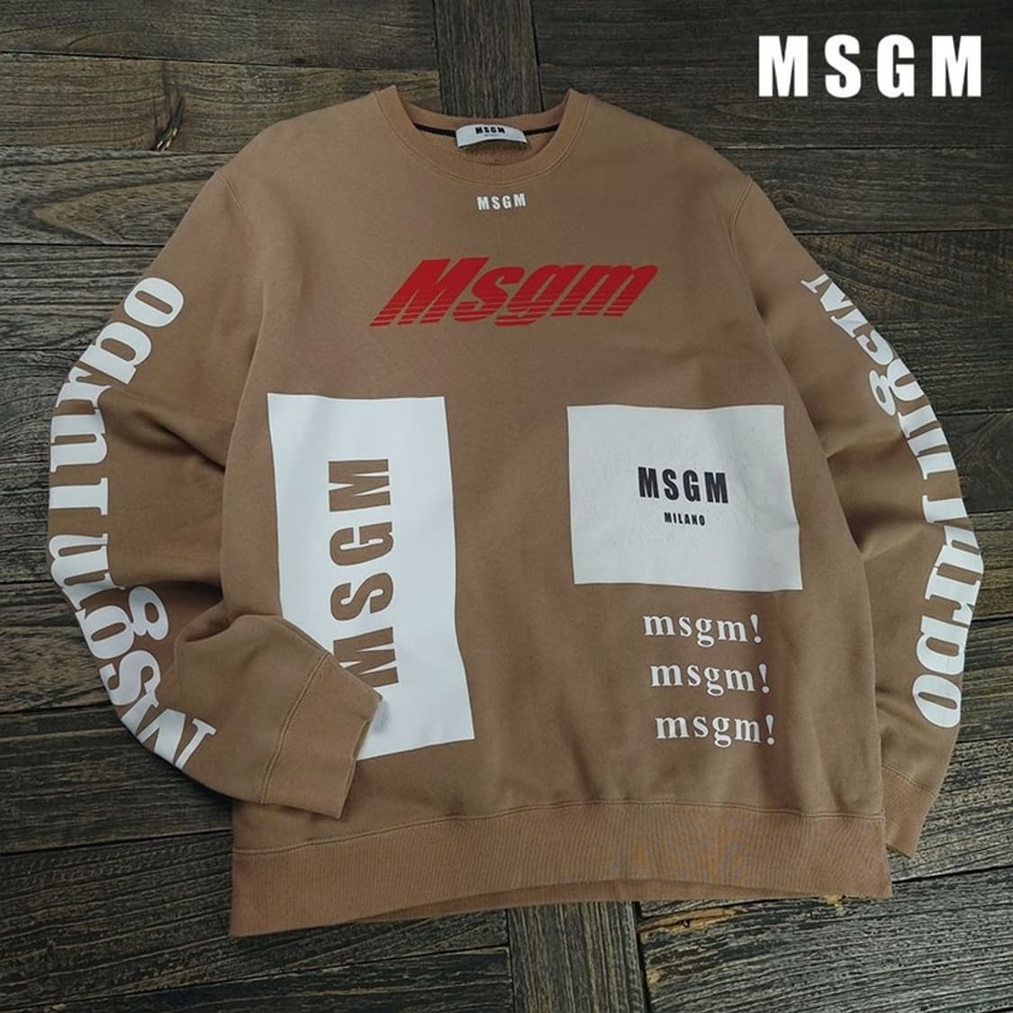 [엠에스지엠] 멀티 프린팅 오버핏 맨투맨 P01483 상품이미지1