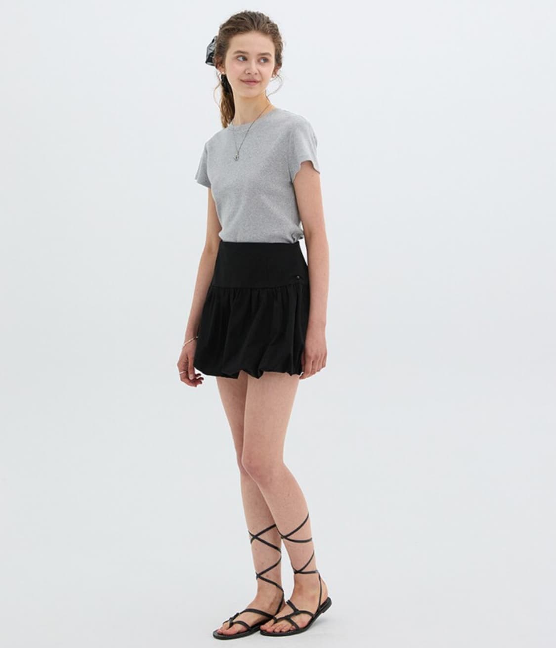 플로움 balloon skirt 블랙 XS 상품이미지2