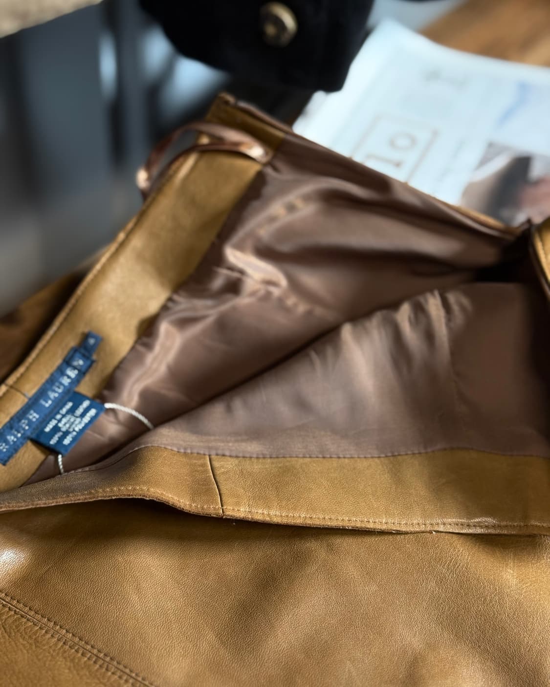 10‘s 폴로 랄프로렌 램스킨 A-라인 미디 스커트 4 상품이미지10