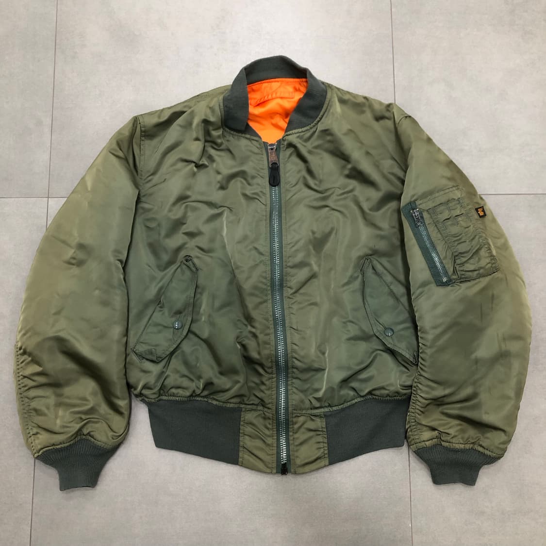 알파인더스트리 ma-1 마원 미국 usa 빈티지 항공 자켓 점퍼 L 상품이미지1