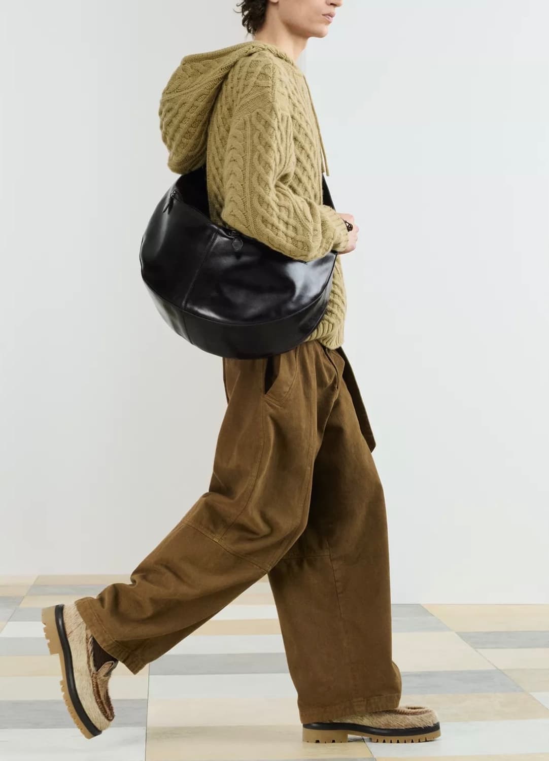 (매물x) 자라 sprls 카우레더 브라운 크로스백 상품이미지2