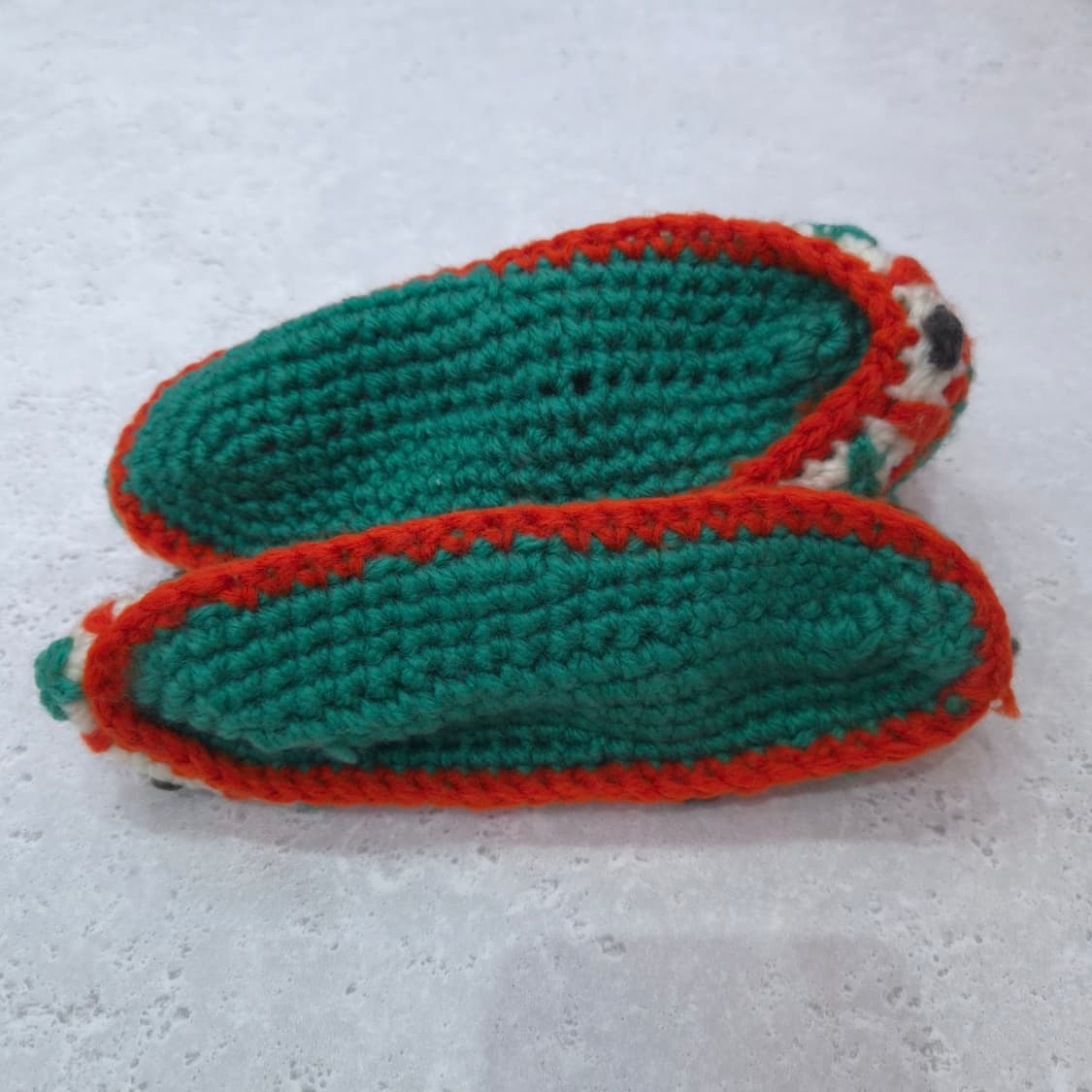 그린 레드 손뜨개 코바늘 니트 빈티지 룸슈즈 상품이미지5
