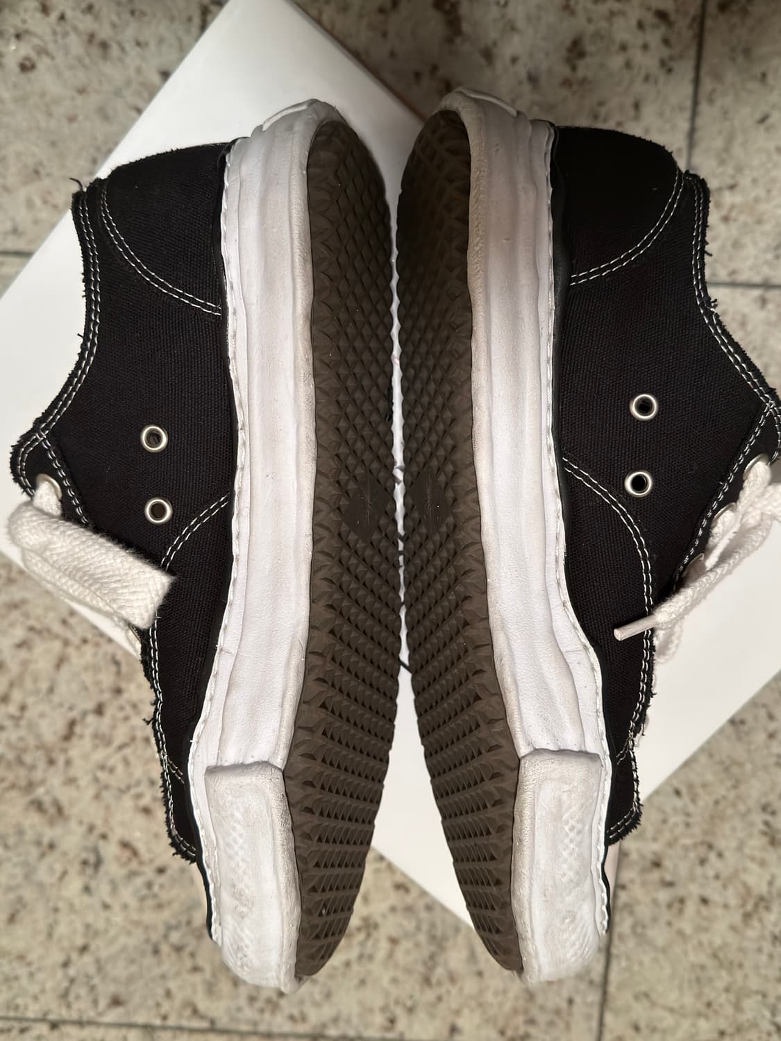 미하라 야스히로 피터슨 OG 솔 캔버스 로우 스니커즈 블랙 상품이미지4