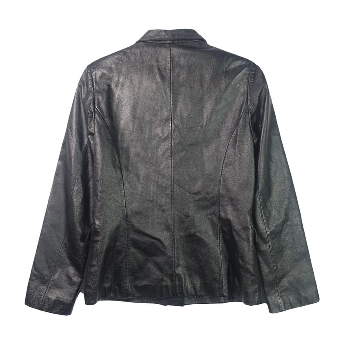 KUM KANG 블랙 가죽 블레이저 자켓 M 상품이미지2