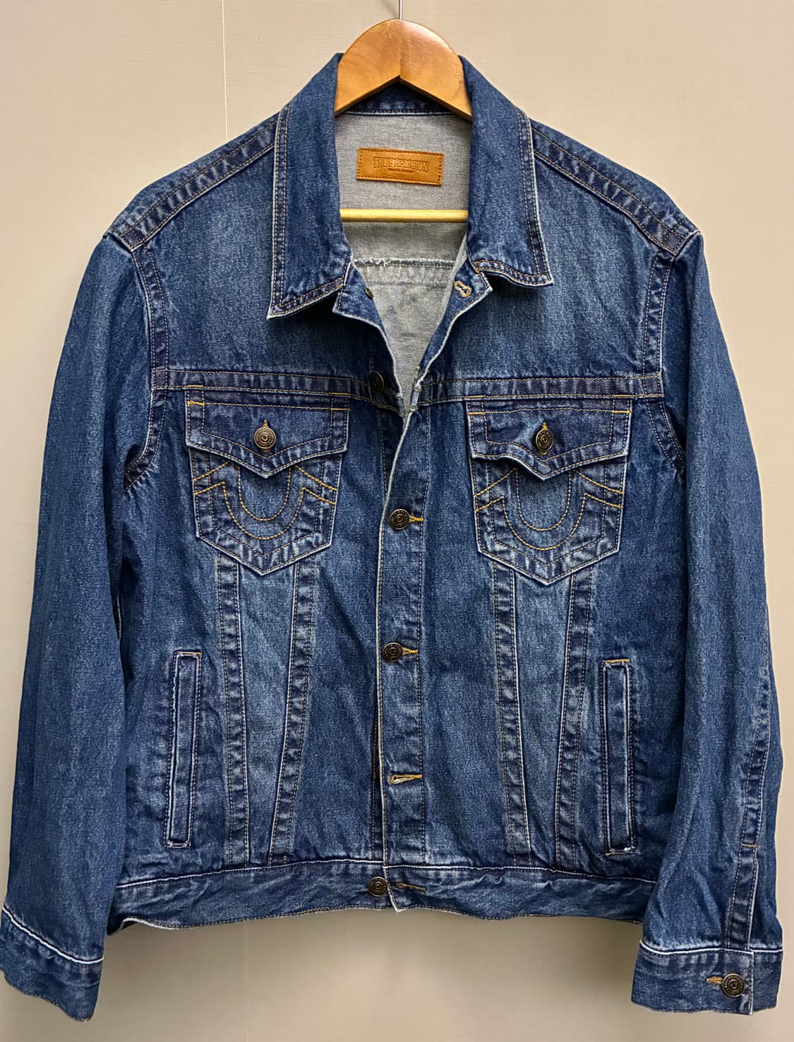 (L~XL)트루릴리전 3타입 워시드 데님자켓 트러커자켓  청자켓 상품이미지1