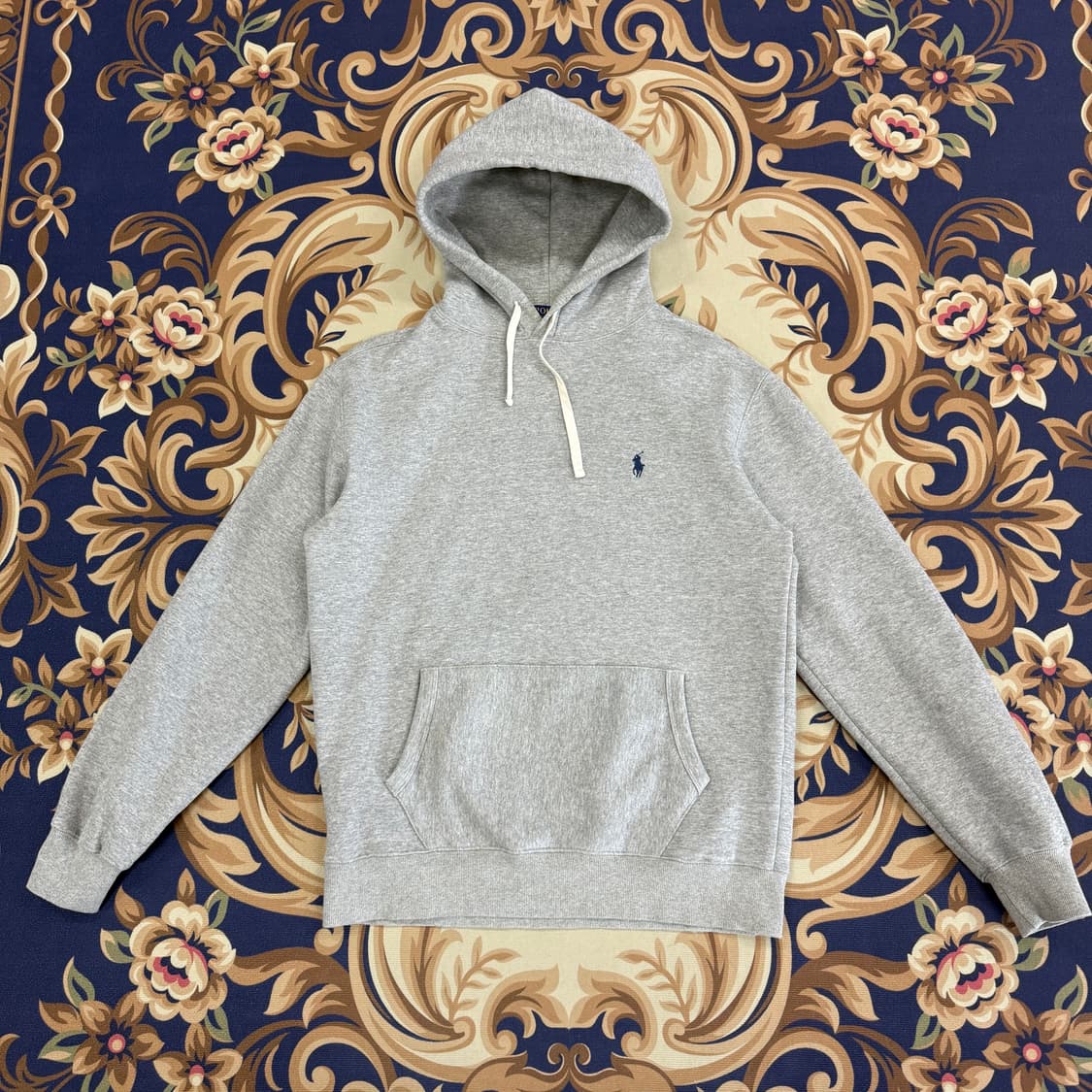 (L)폴로 랄프로렌 클래식 로고 후드티셔츠(그레이) 상품이미지1