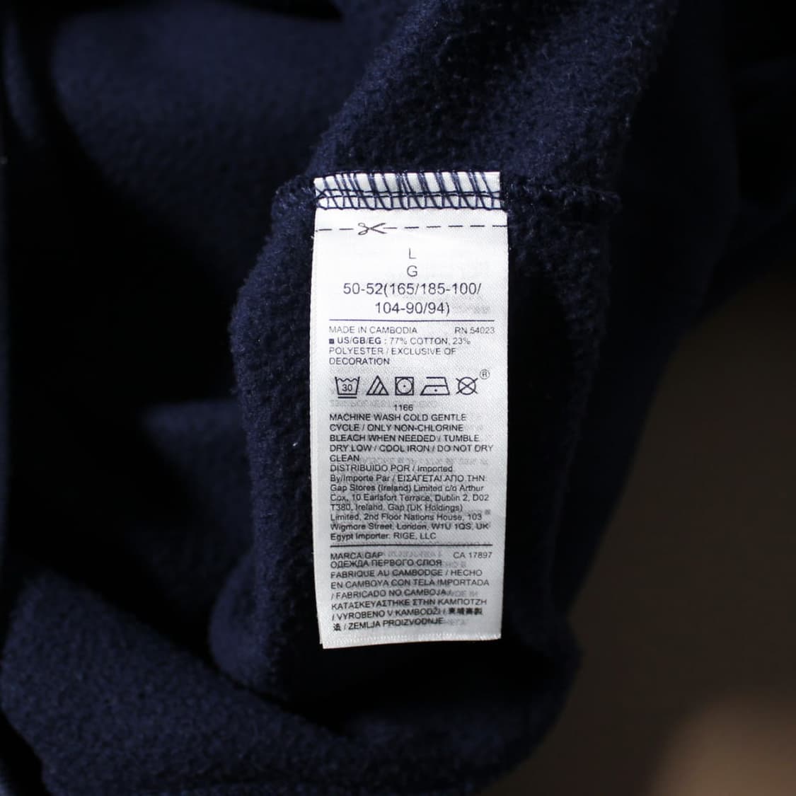 GAP 갭 네이비 기모 후드티  상품이미지5