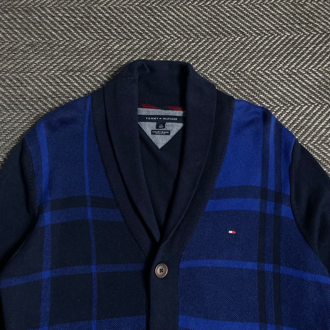 타미힐피거 자수로고 체크 패턴 가디건y 4784 상품이미지5
