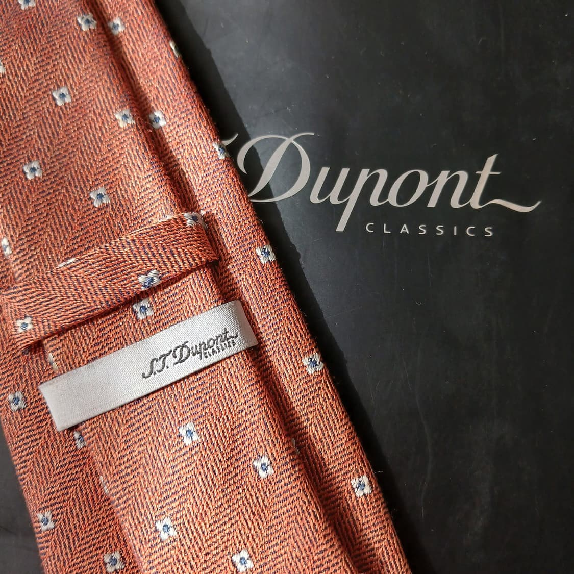 에스티듀퐁 실크 플라워 자수 패턴 넥타이 8cm A+~A등급 A19842 상품이미지8