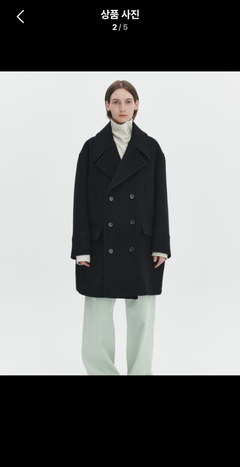 애프터프레이 셔먼 더블 피코트 블랙 M 사이즈 상품이미지1