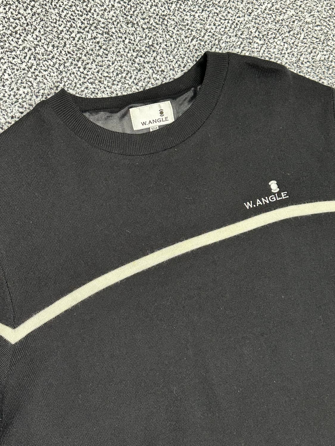 와이드앵글 골프 방풍 블랙 경량 니트 상품이미지2