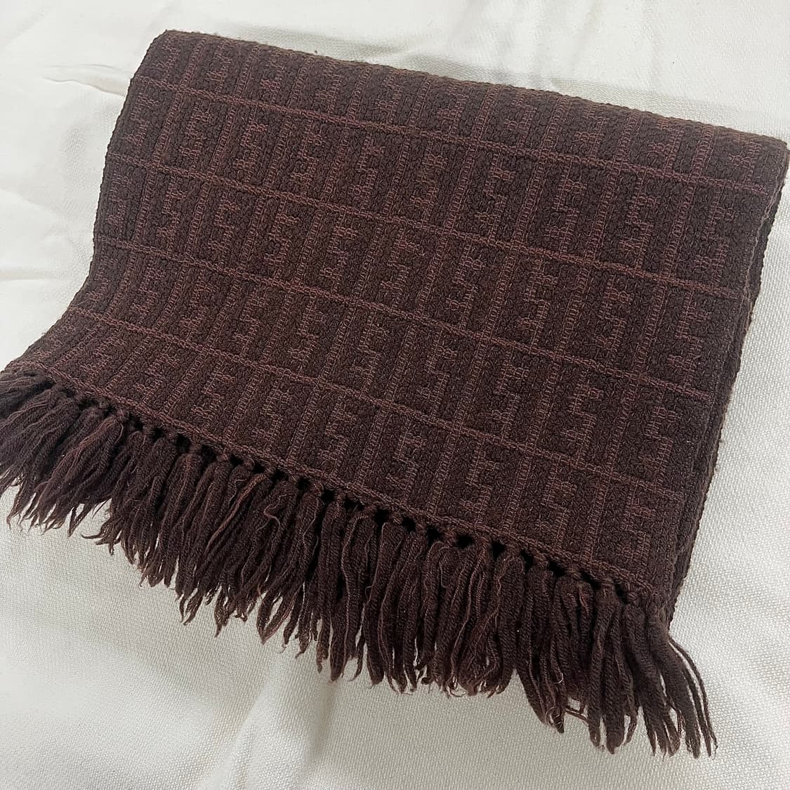 펜디 FF 로고 브라운 머플러 상품이미지2