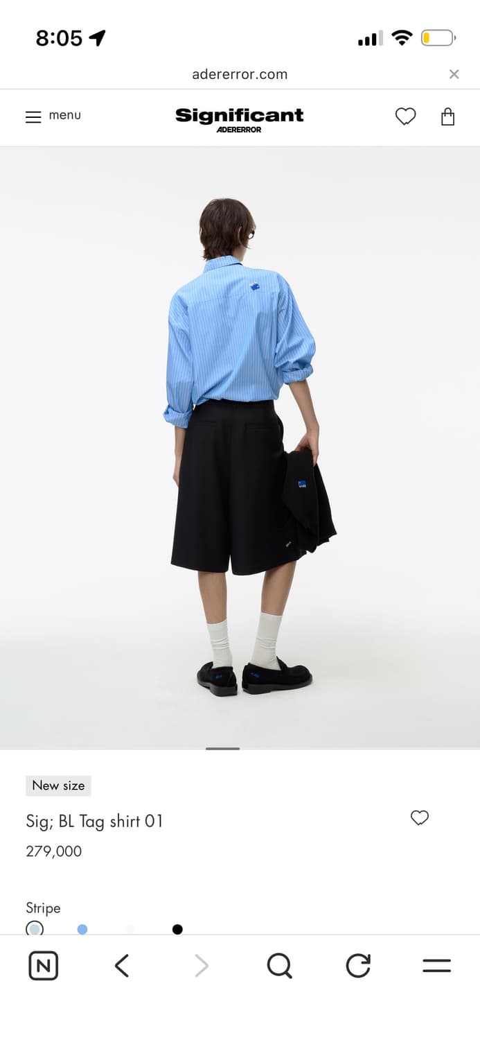 아더에러 significant  스트라이프 셔츠 m (100) 상품이미지2