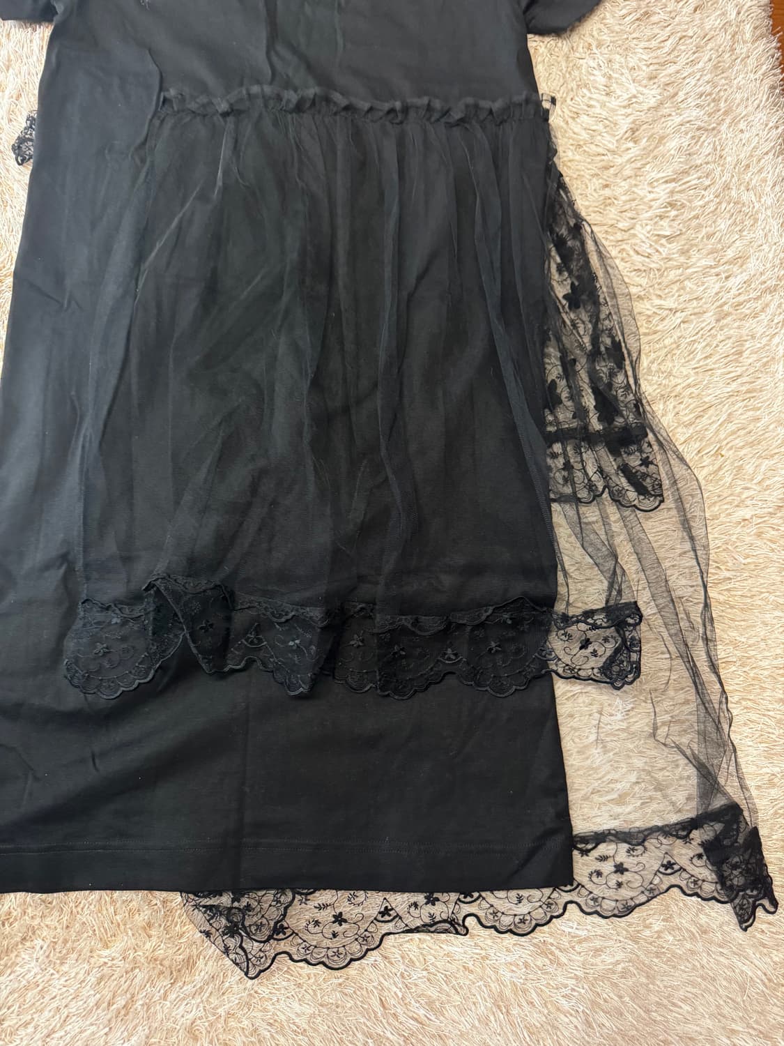 Simone Rocha x H&M 블랙 레이스 원피스 상품이미지3