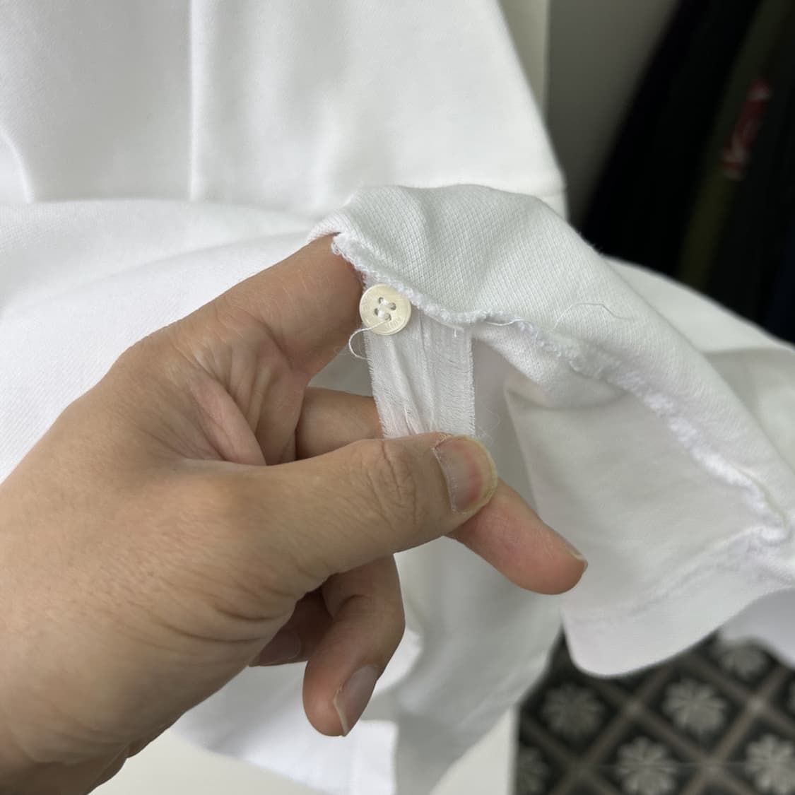 16766 - 입생로랑 화이트 반팔 카라티 상품이미지3