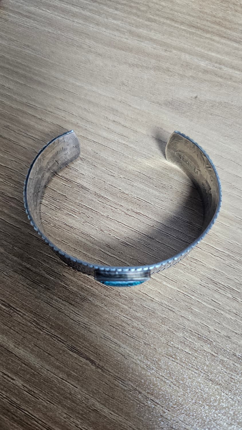 조실버 네이티브 아메리칸 터키석 뱅글 상품이미지2