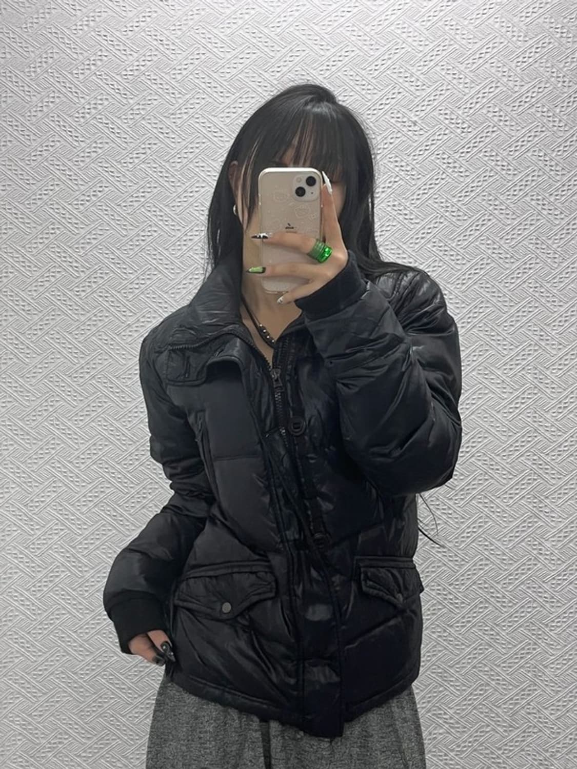 디젤 빈티지 모던락시크 덕다운 경량 패딩 M C08532 상품이미지1