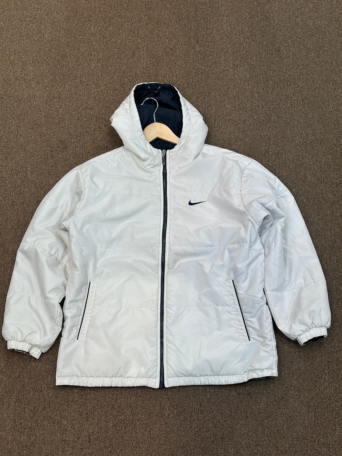 00s 나이키 올드스쿨 리버시블 후디드 패딩점퍼 상품이미지5