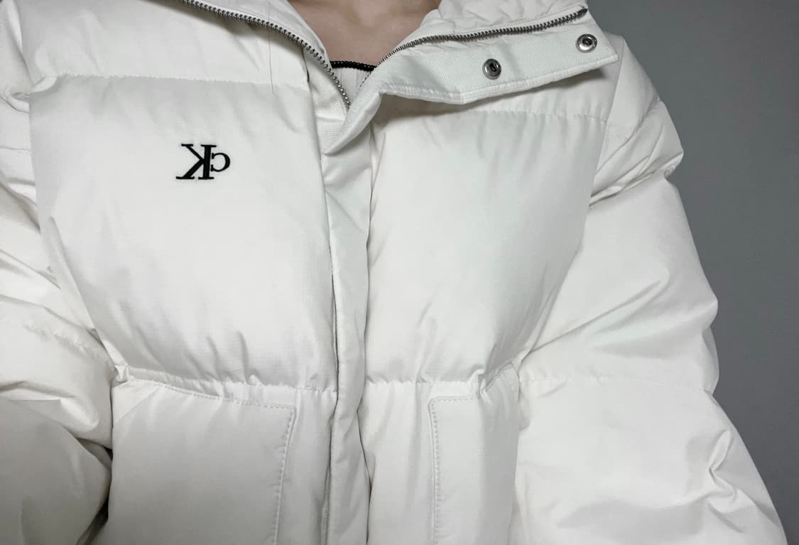 캘빈클라인 숏패딩 화이트 xs 상품이미지1