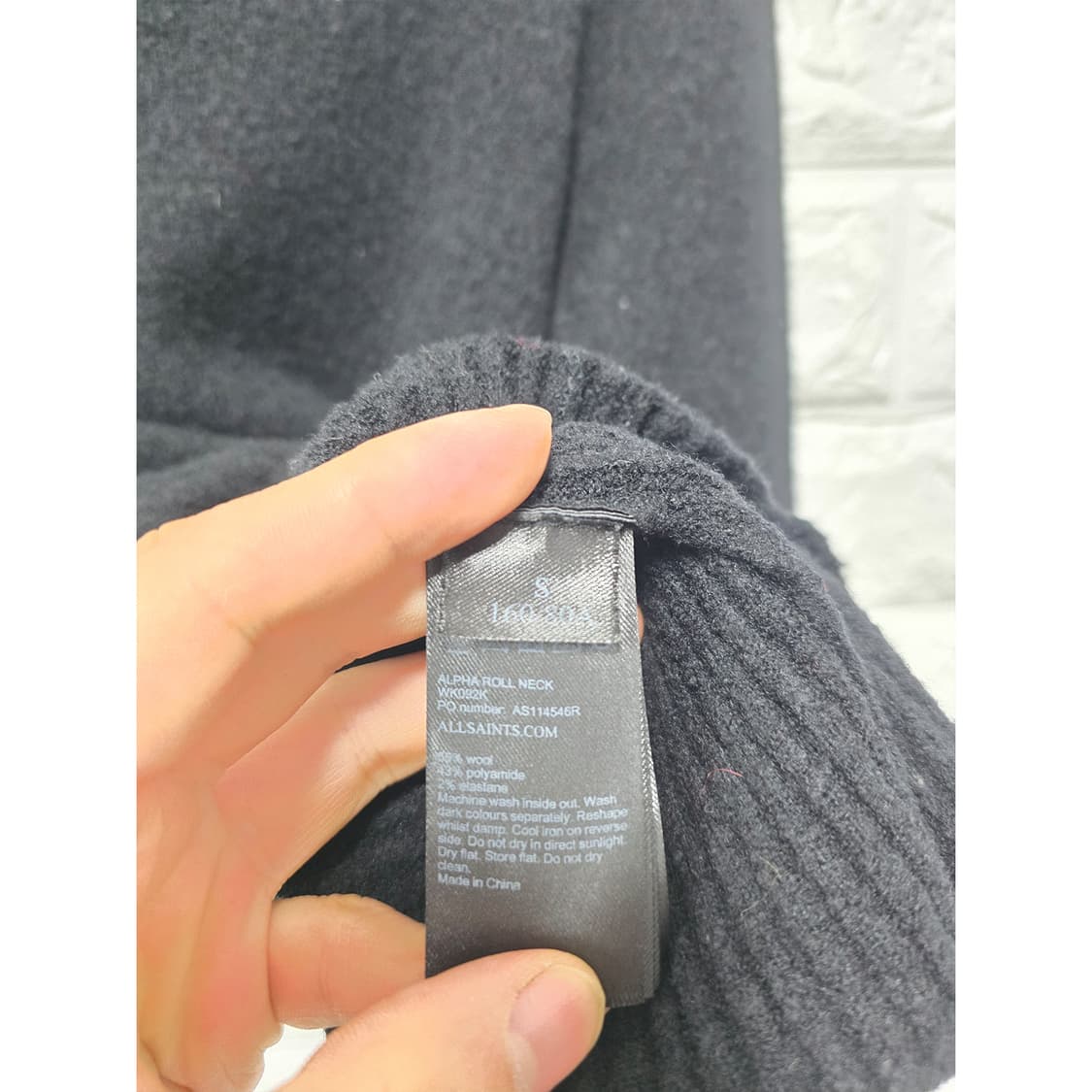 택포) 올세인츠 알파 롤넥 니트 S 상품이미지3