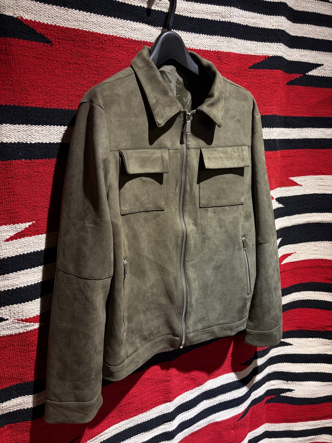 Khaki suade bluson jacket / 카키 스웨이드 블루종 상품이미지2