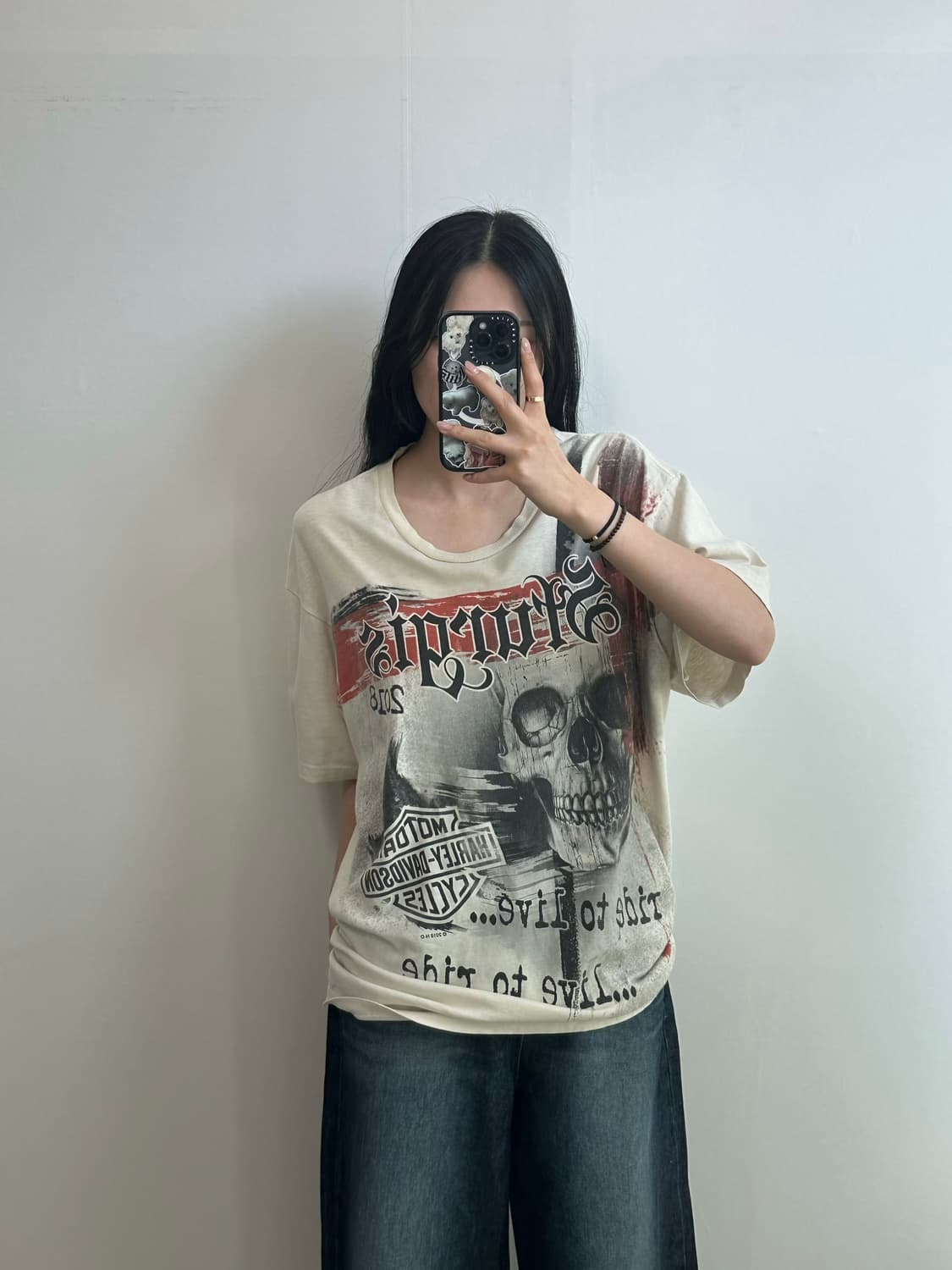 할리데이비슨 빈티지 와투케 반팔 티셔츠 상품이미지2
