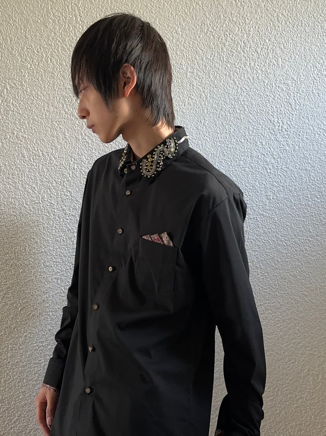 e rin ai e 비즈 & 행커치프 드레스 셔츠 상품이미지3