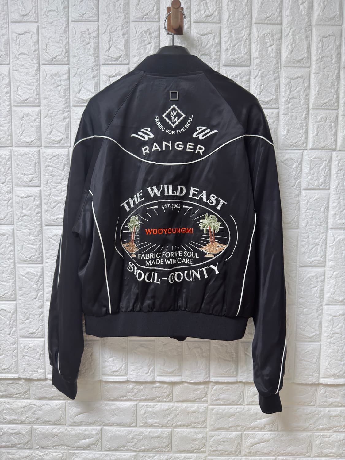 (25SS 새상품)우영미 야자수 파이핑 자켓 블랙 상품이미지2