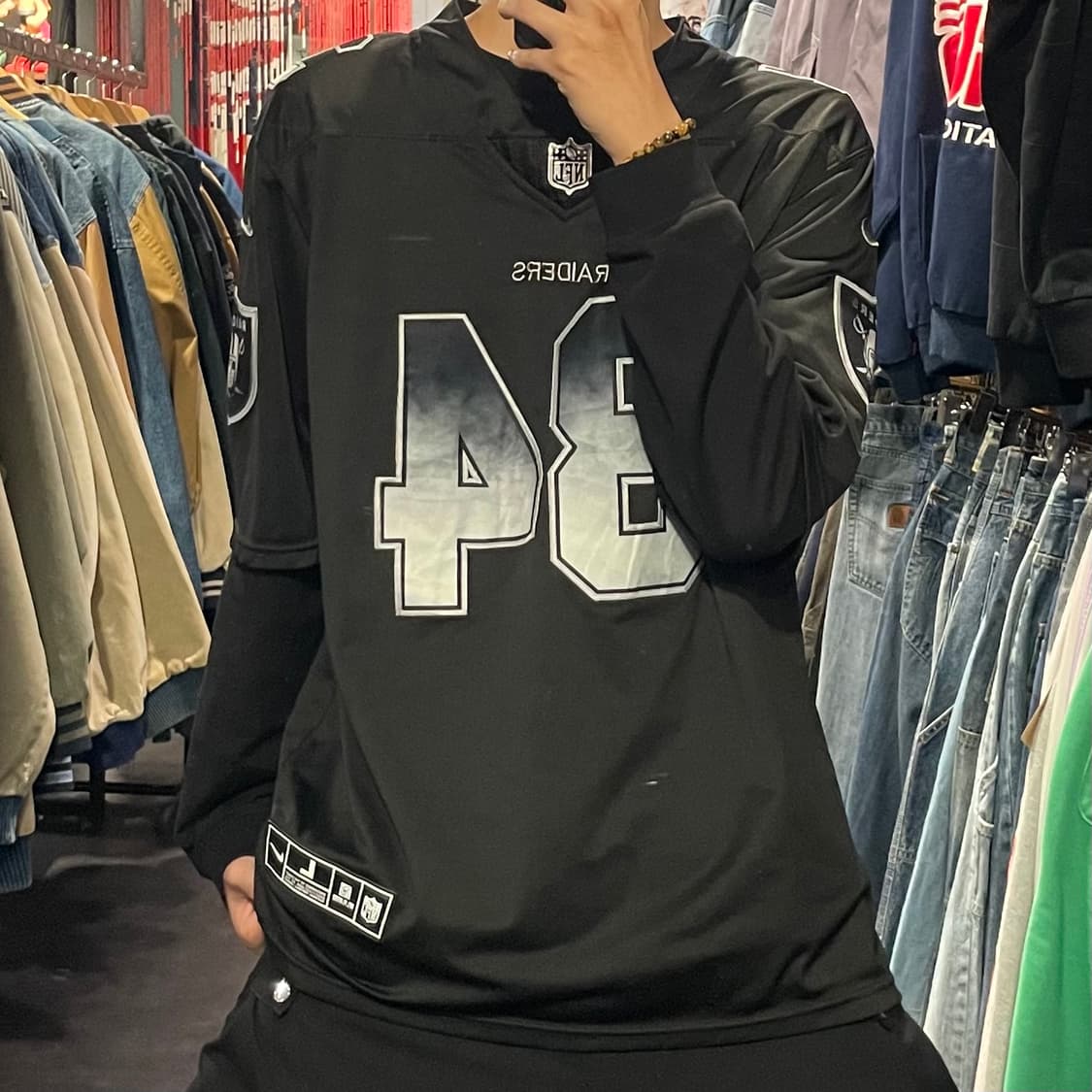 [IM] NFL RAIDERS No.34 JACKSON 블랙 반팔져지 상품이미지1