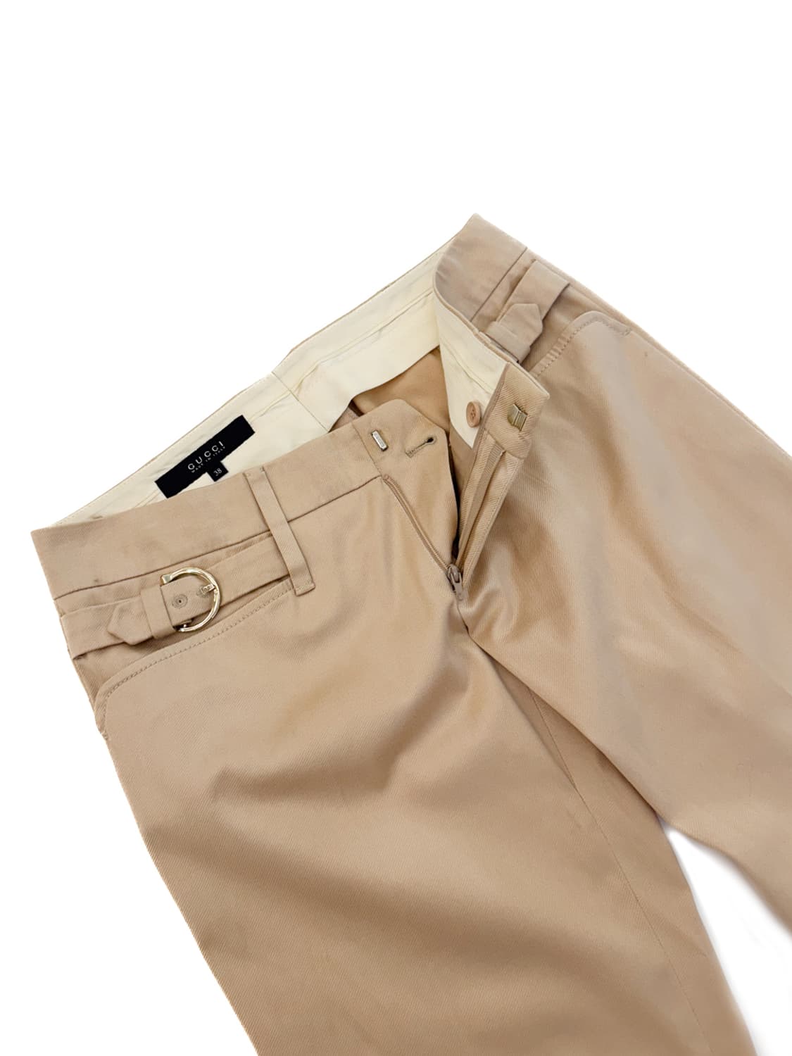 Gucci Buckle Beige Pants/ 38 상품이미지4