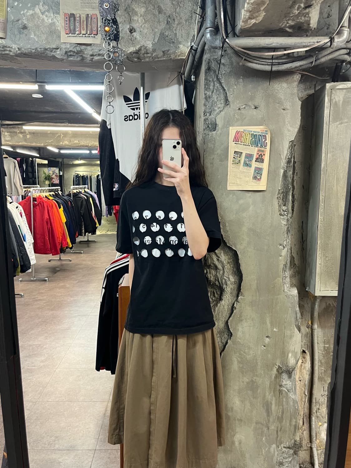 메종 마르지엘라 펀칭 반팔 티셔츠 블랙 46 #csz2033 상품이미지2