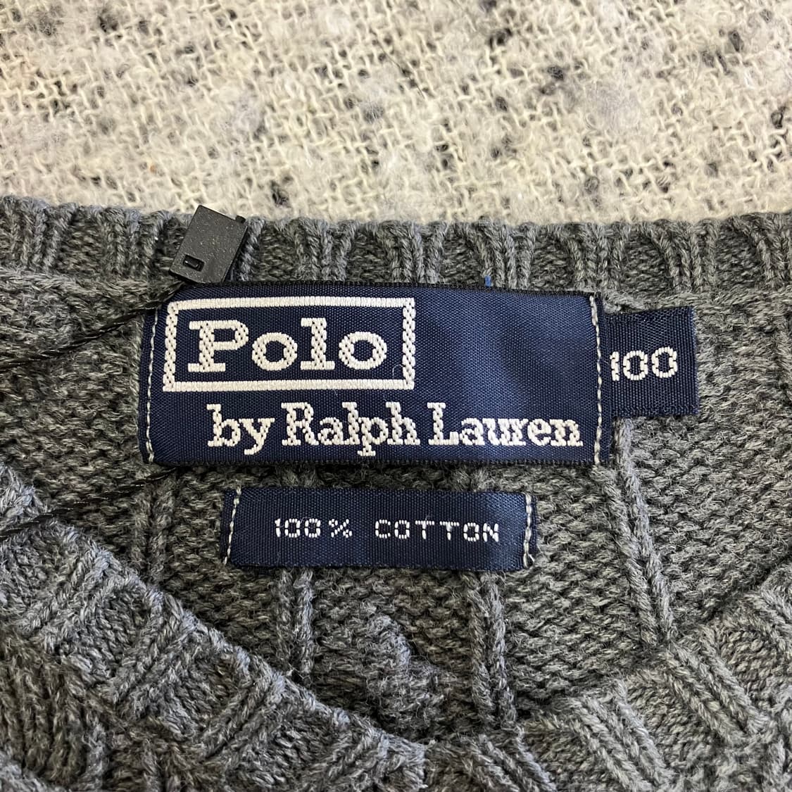 N130 폴로 니트 케이블 꽈배기 그레이 상품이미지3
