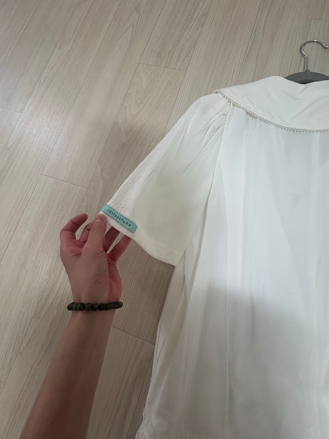 (새상품) 인스턴트펑크 세일러 카라 플레어 원피스 - 화이트 상품이미지6