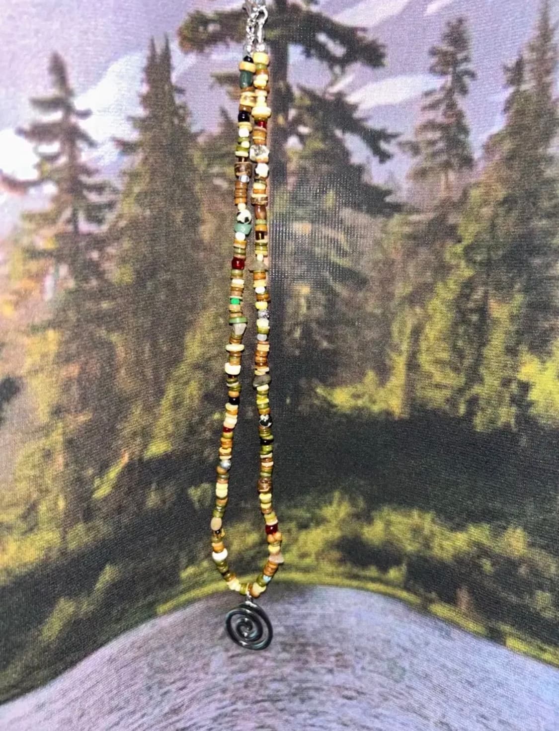 빈티지 비즈 소용돌이 목걸이 / spiral necklace 상품이미지2