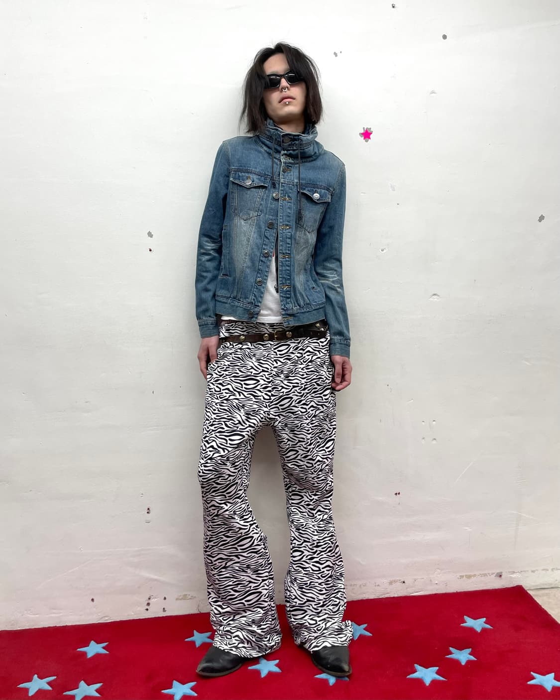 neck zipper high-neck denim jacket  상품이미지6