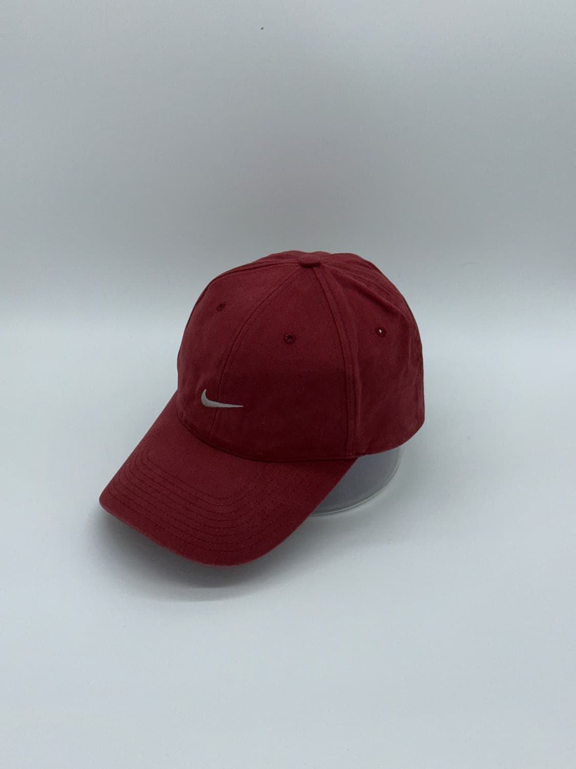 [M-L] 00s 나이키 로고 다크레드 볼캡 모자 빈티지 상품이미지2