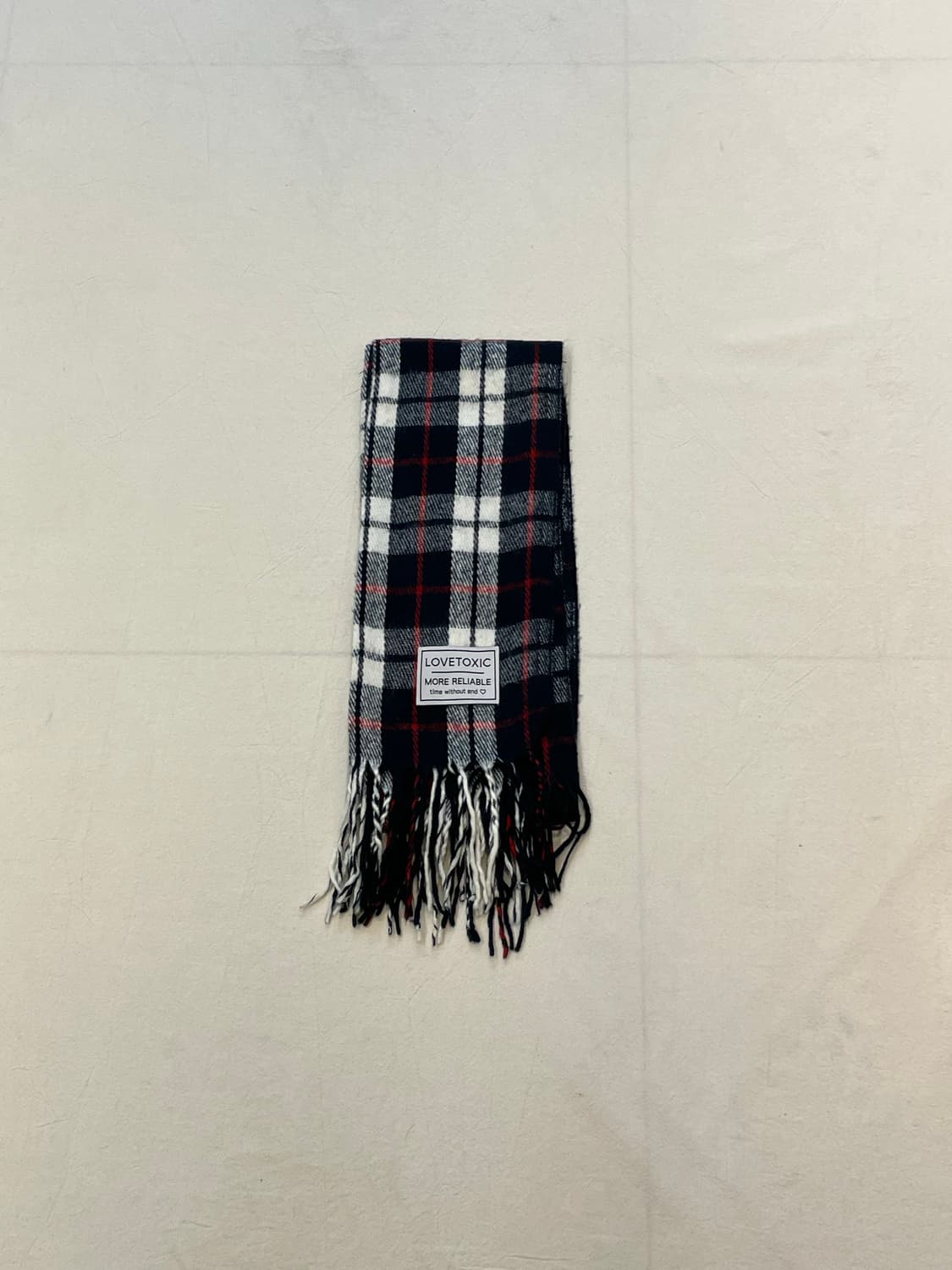 일본빈티지 love toxic 체크 목도리 상품이미지1