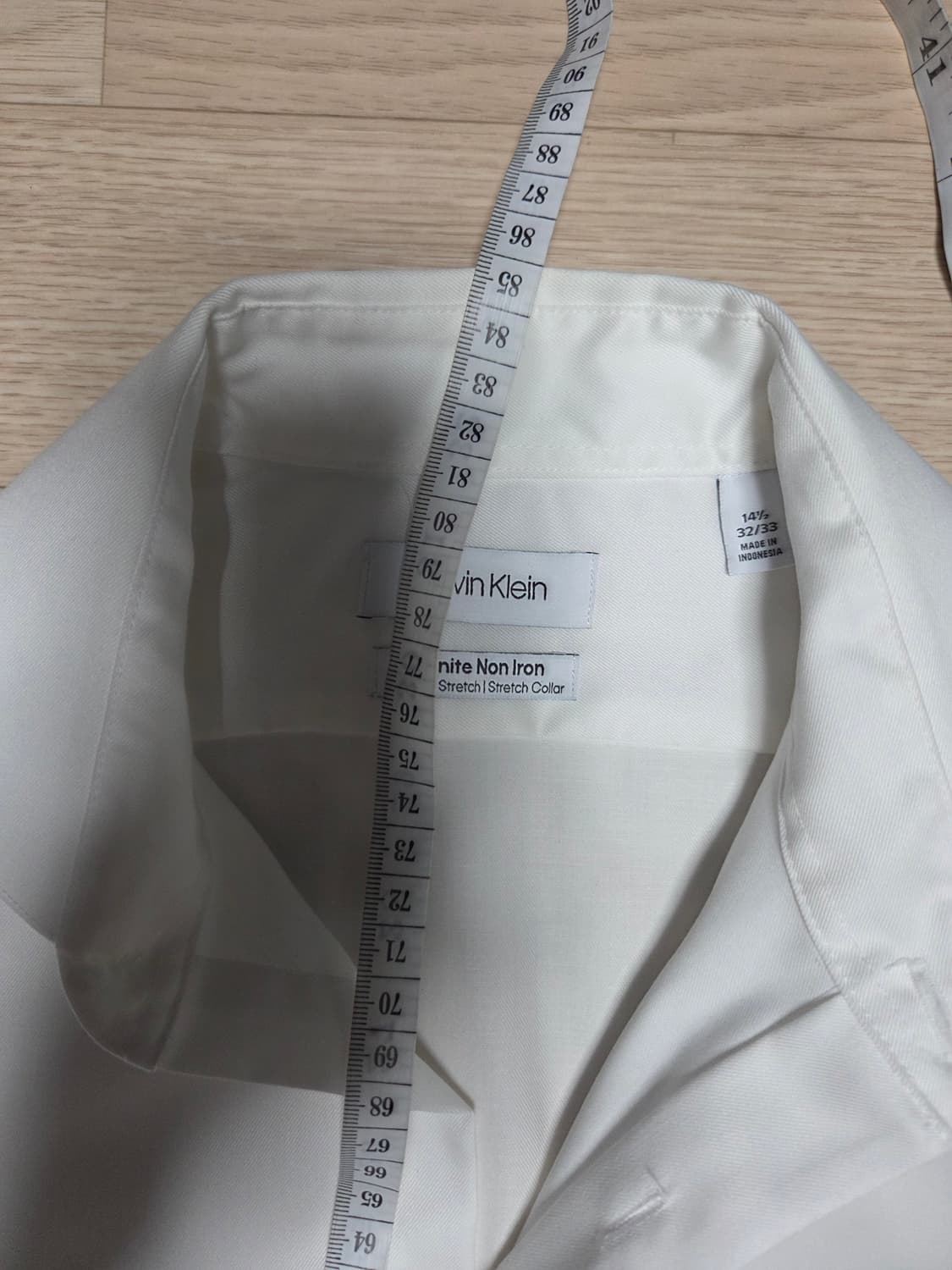 (3회 미만 착용)캘빈클라인 non-iron 와이드스프레드 셔츠 남방 상품이미지9