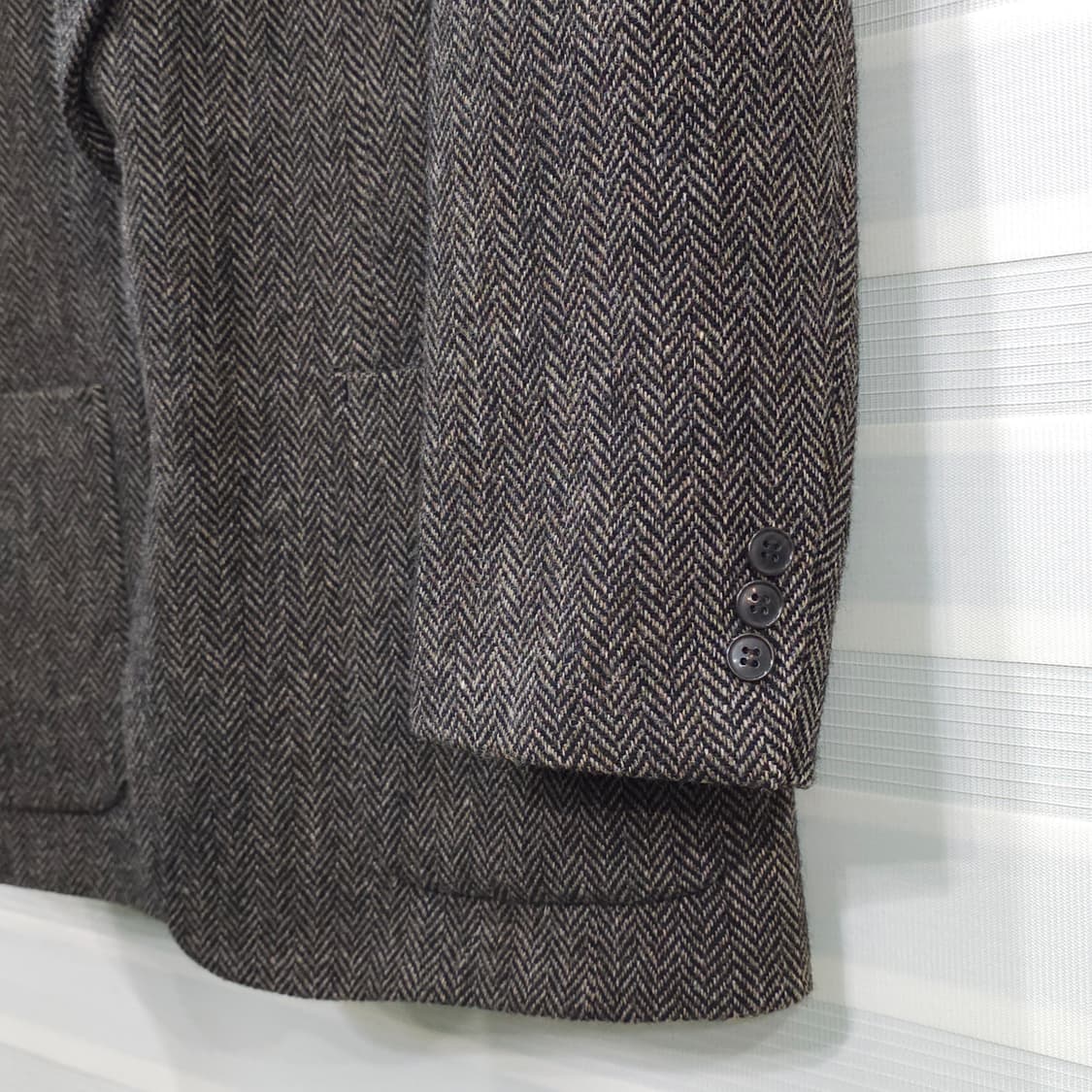 JAPAN 빈티지 헤링본울 2버튼 자켓- M 상품이미지3