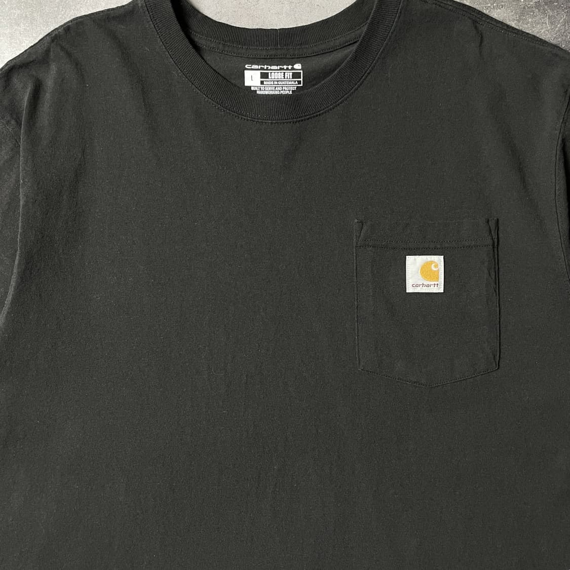 CARHARTT 칼하트K87 빈티지 블랙 포켓 반팔 티셔츠 A01037 상품이미지3