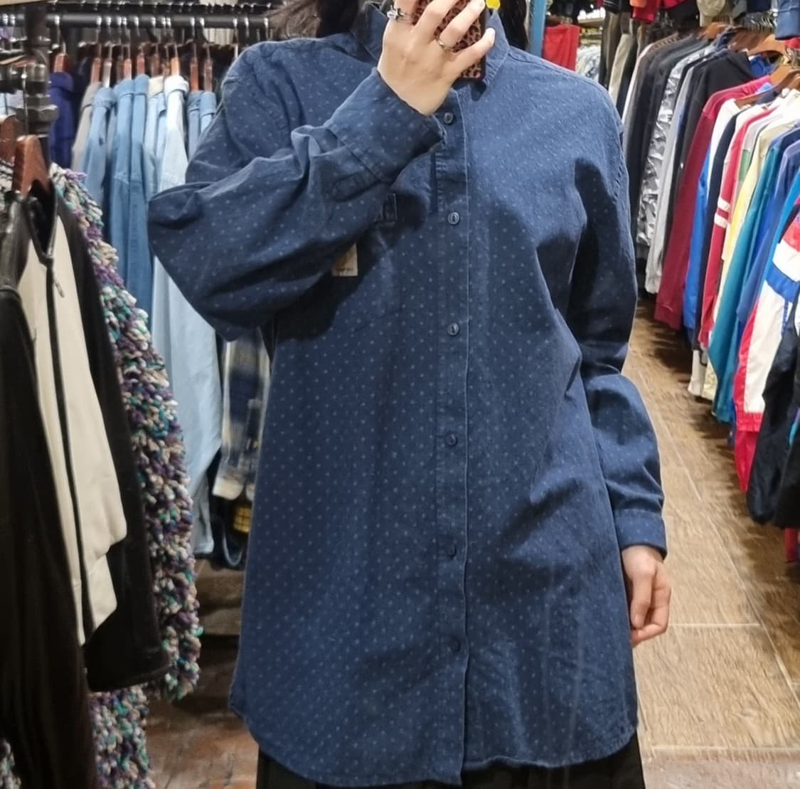 [Hi] 칼하트 긴팔 셔츠 네이비 상품이미지4