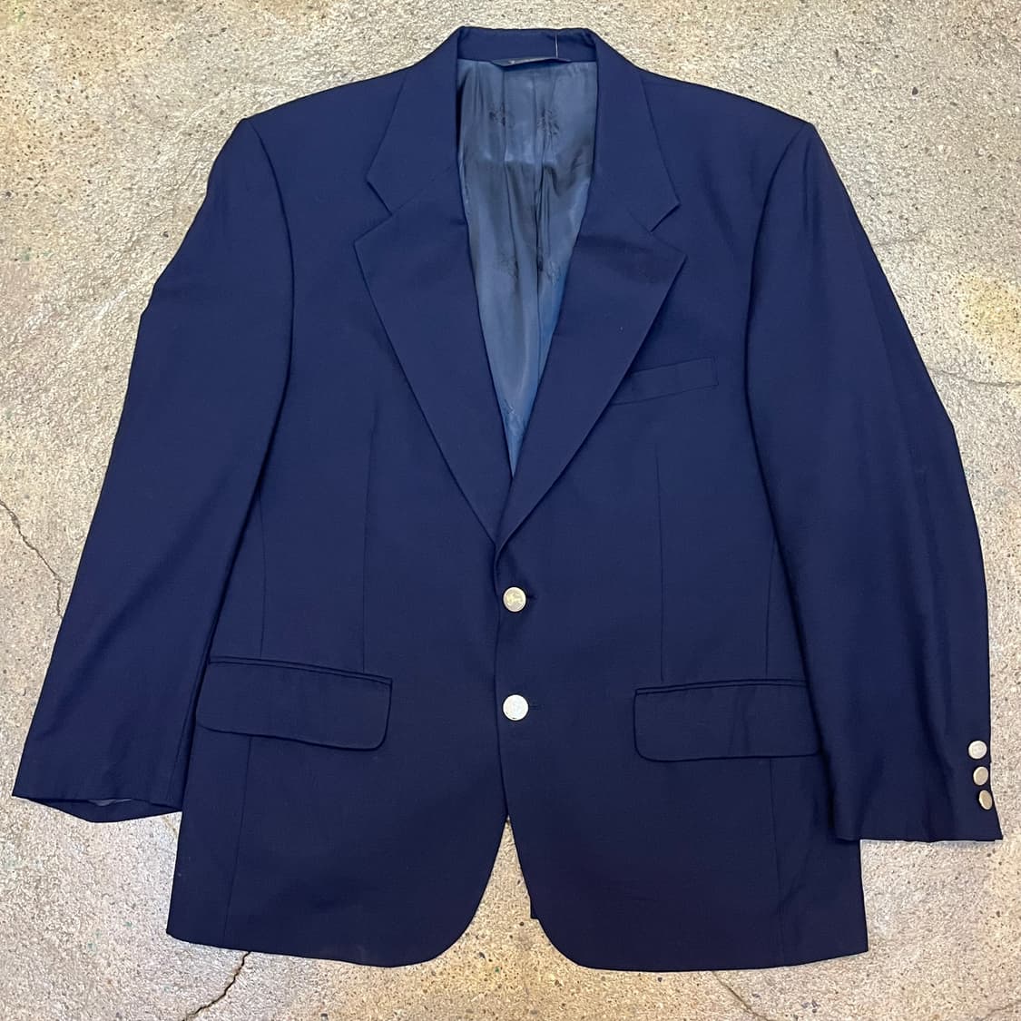 미국 빈티지 버버리 네이비 금장 블레이저 자켓 상품이미지2