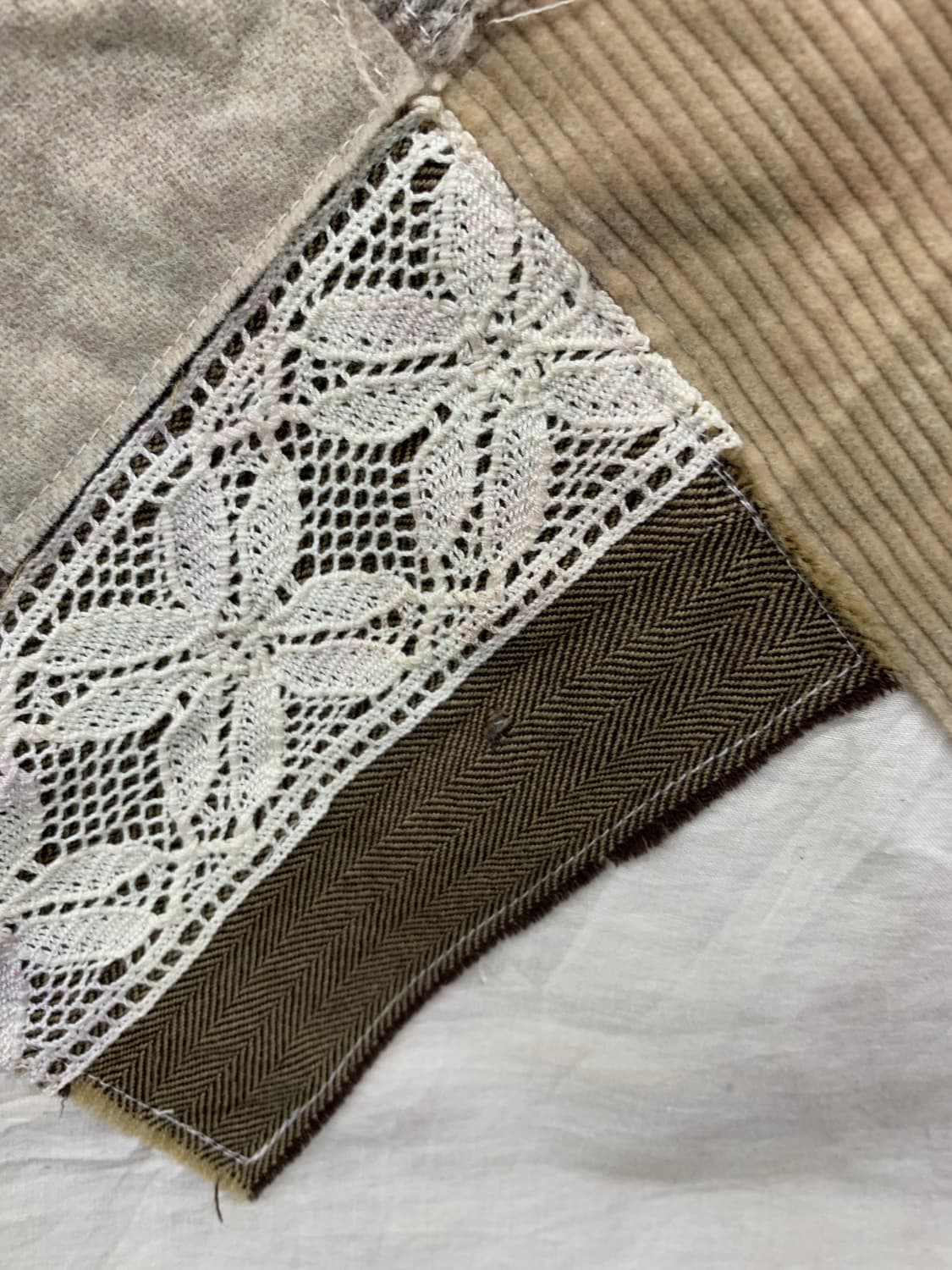 모리 패치워크 레이스 미디 스커트 상품이미지7