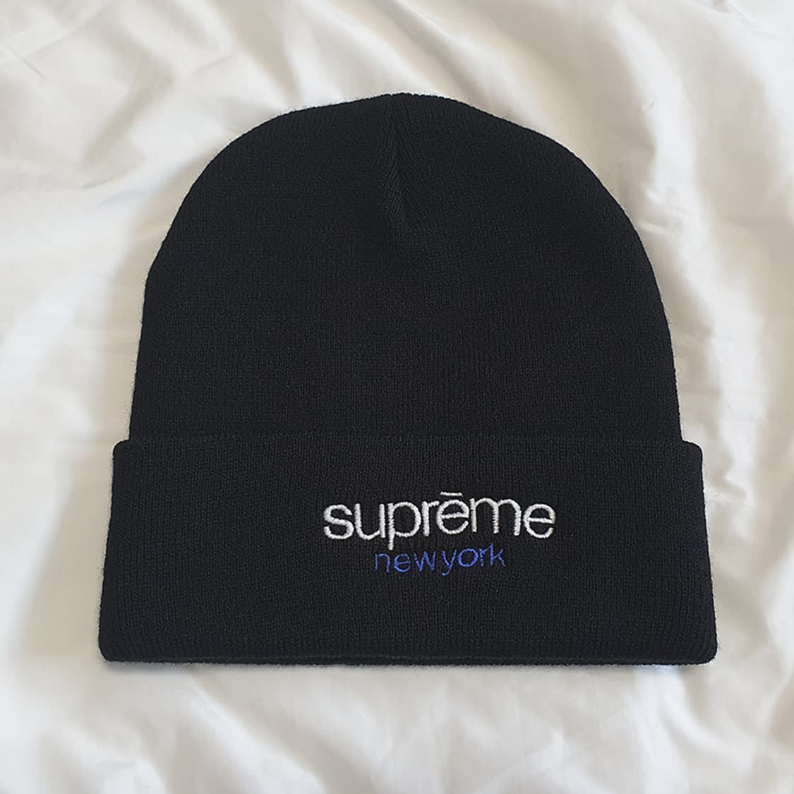 [OS] 슈프림 클래식로고 비니 블랙 새제품 슈프림비니 상품이미지1
