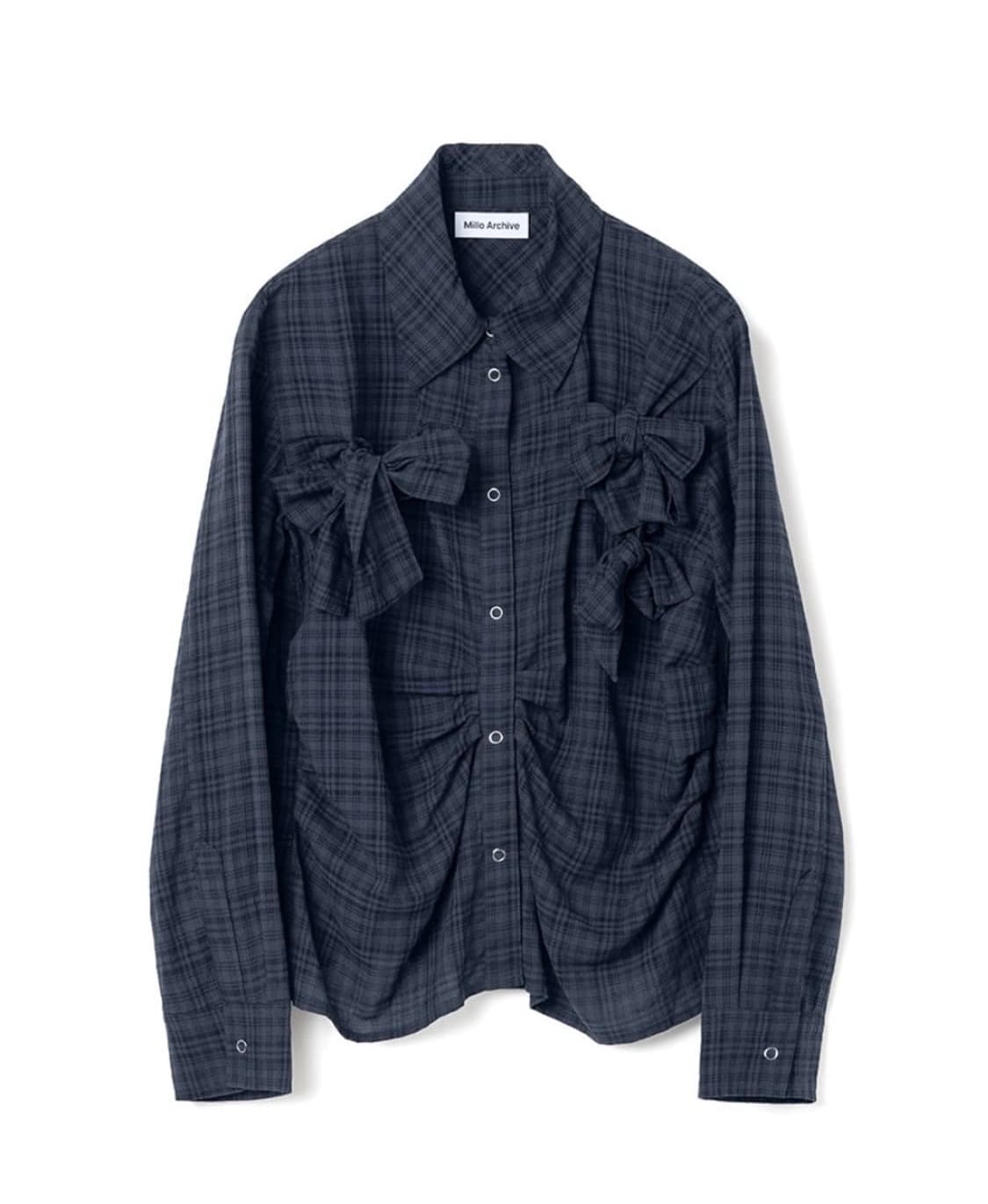 밀로우먼 리본 타이셔츠 m 네이비 상품이미지1