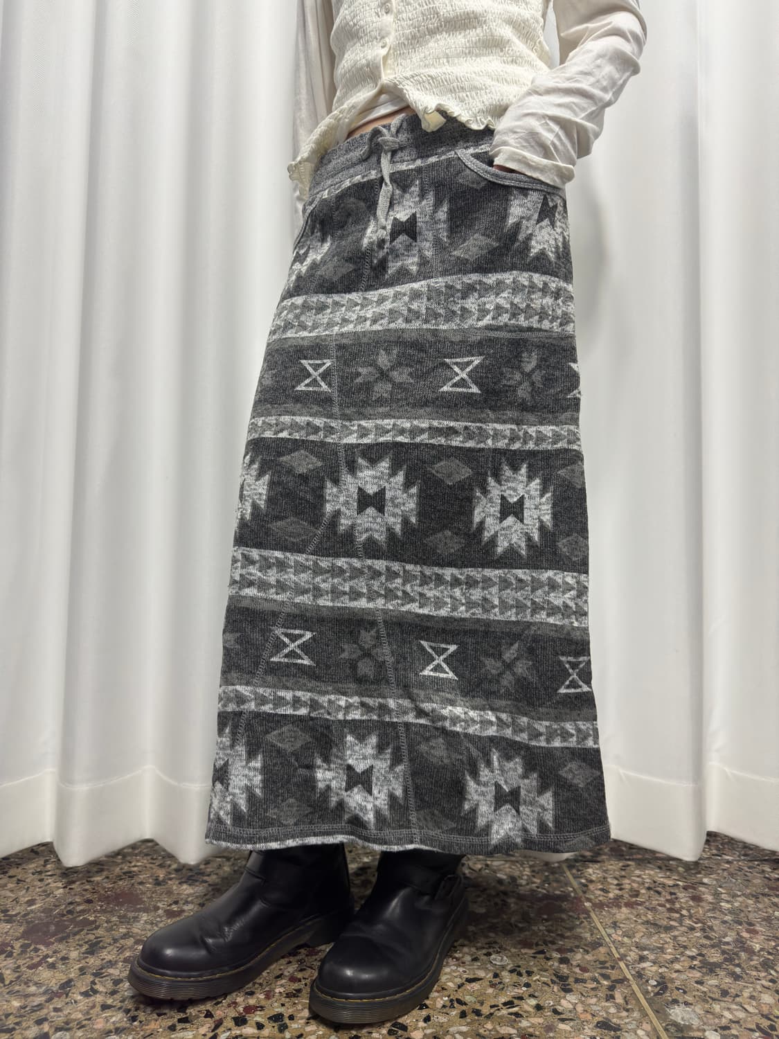 pattern long skirt 상품이미지3