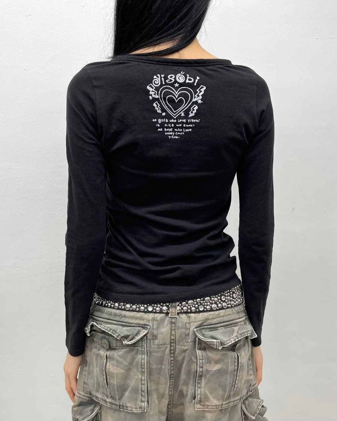 Camera Spangled Black Long Sleeve  상품이미지5